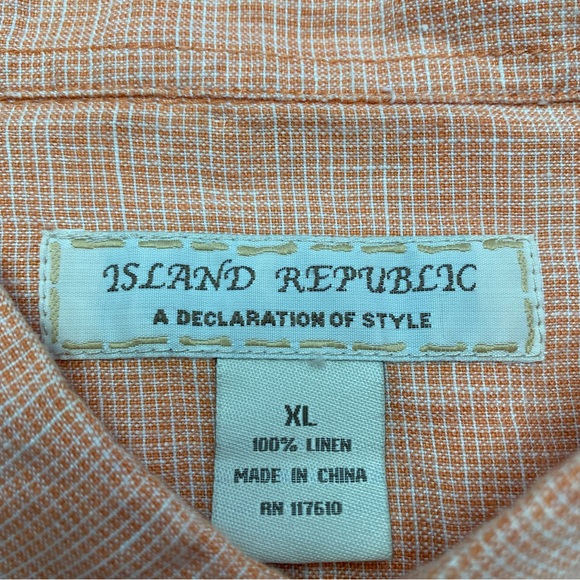 Island Republic 100% Linen Casual Button Up Shirt - Picture 12 of 12